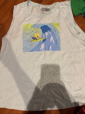 Nickelodeon SpongeBob SquarePants Light Blue Crew Neck Tee